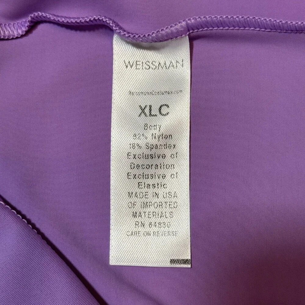 WEISSMAN Unisex Lavender Hooded Dance Vest Size‎ XLC Zipper Hip Hop Costume NEW